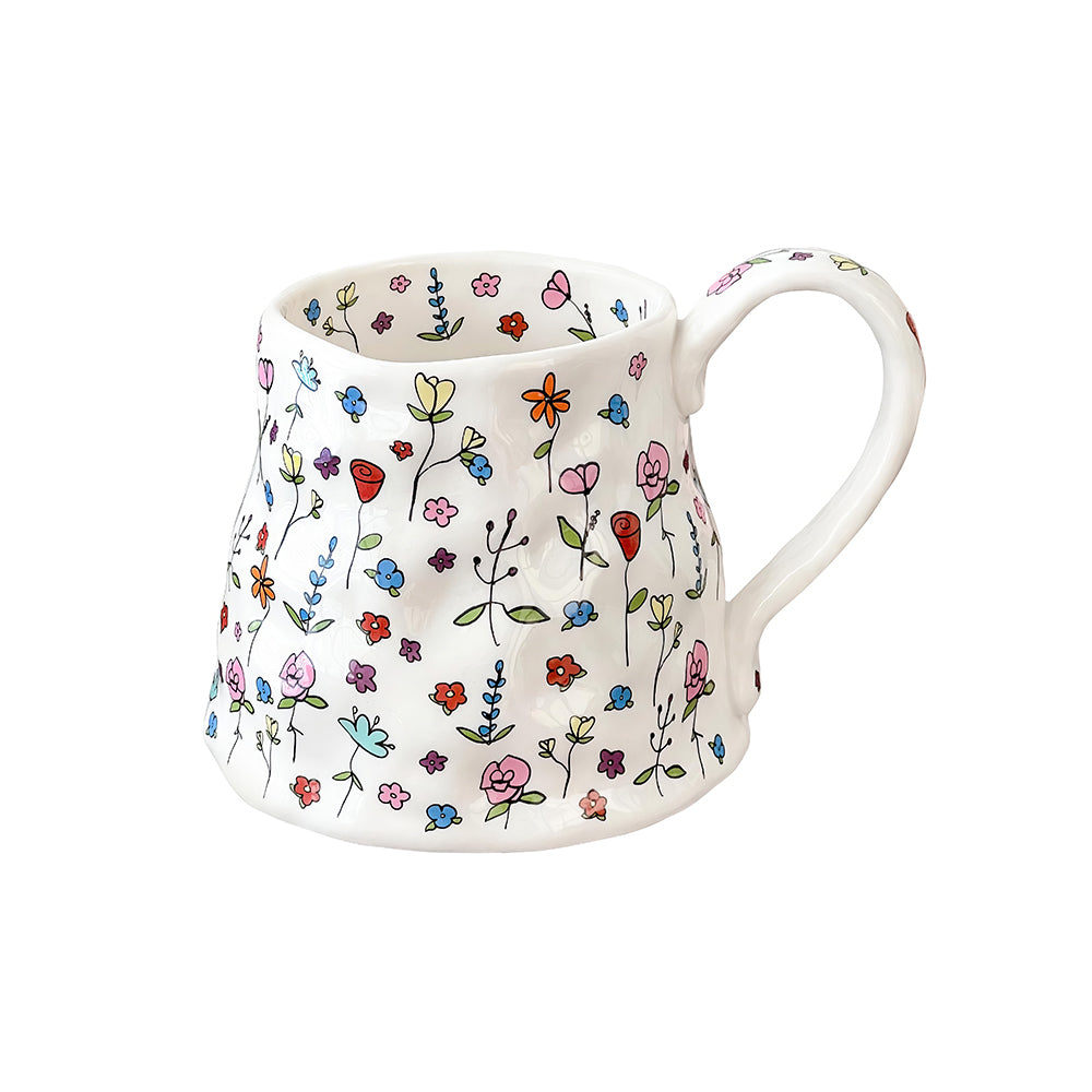 20oz Large Ceramic Coffee Mug Handmade Handle for Latte Tea and Cocoa