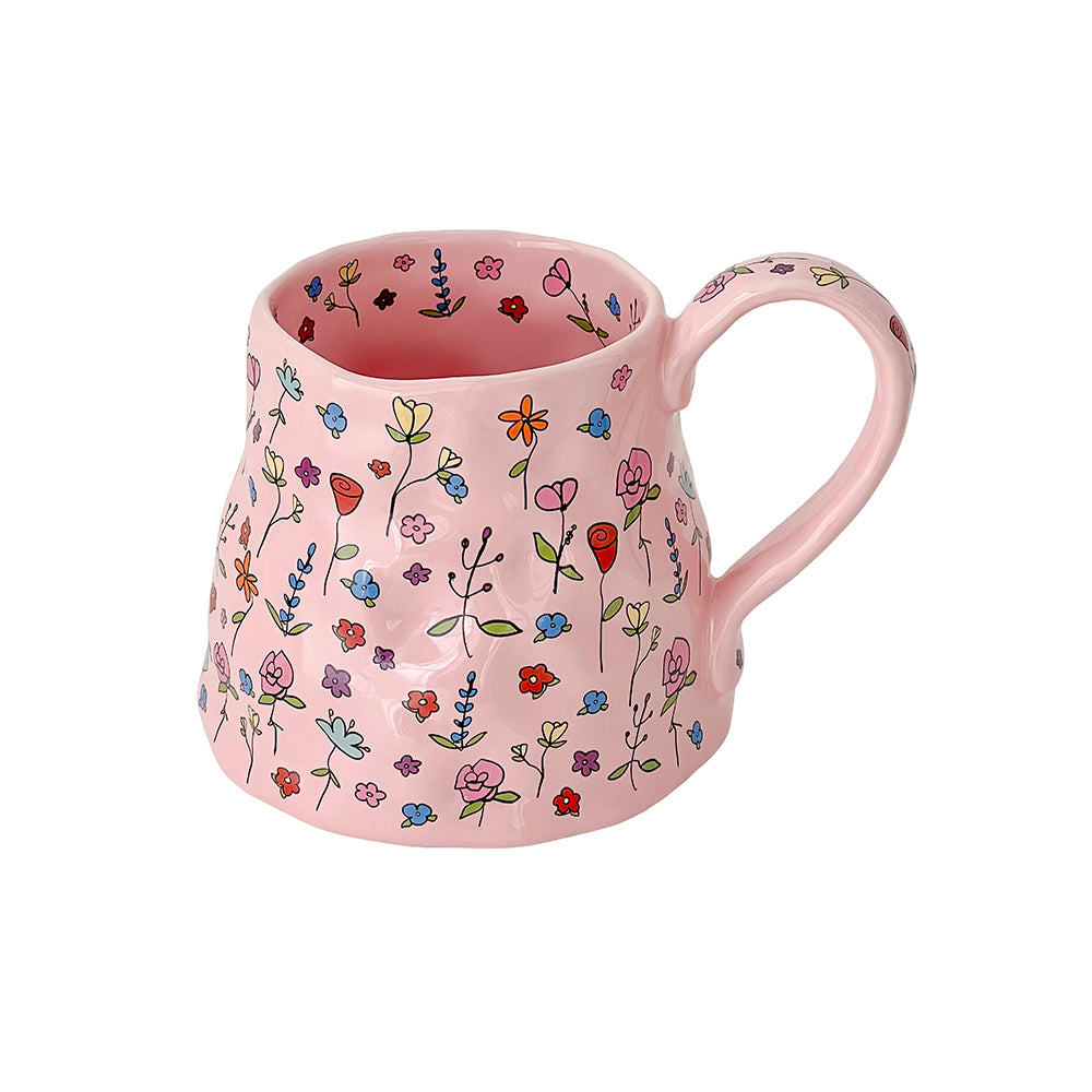 20oz Large Ceramic Coffee Mug Handmade Handle for Latte Tea and Cocoa