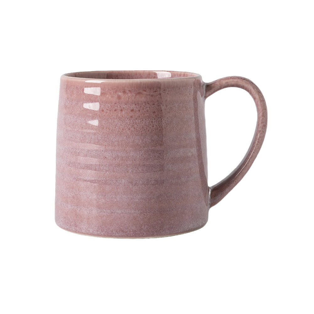 21oz Large Ceramic Coffee Mug Transmutation Glaze with Stripe Pattern