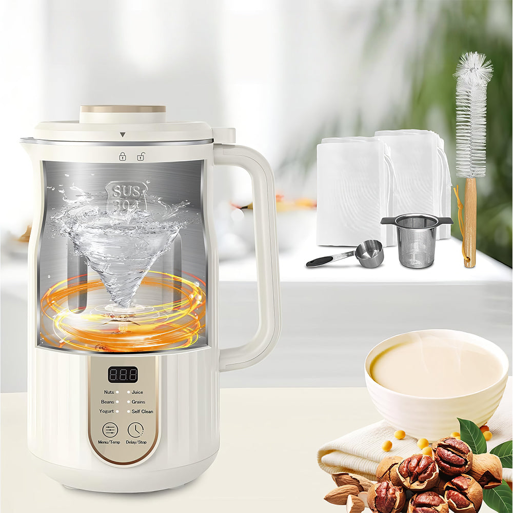 Nut Milk Maker 35oz Almond Soy Oat Milk Machine with Self Clean
