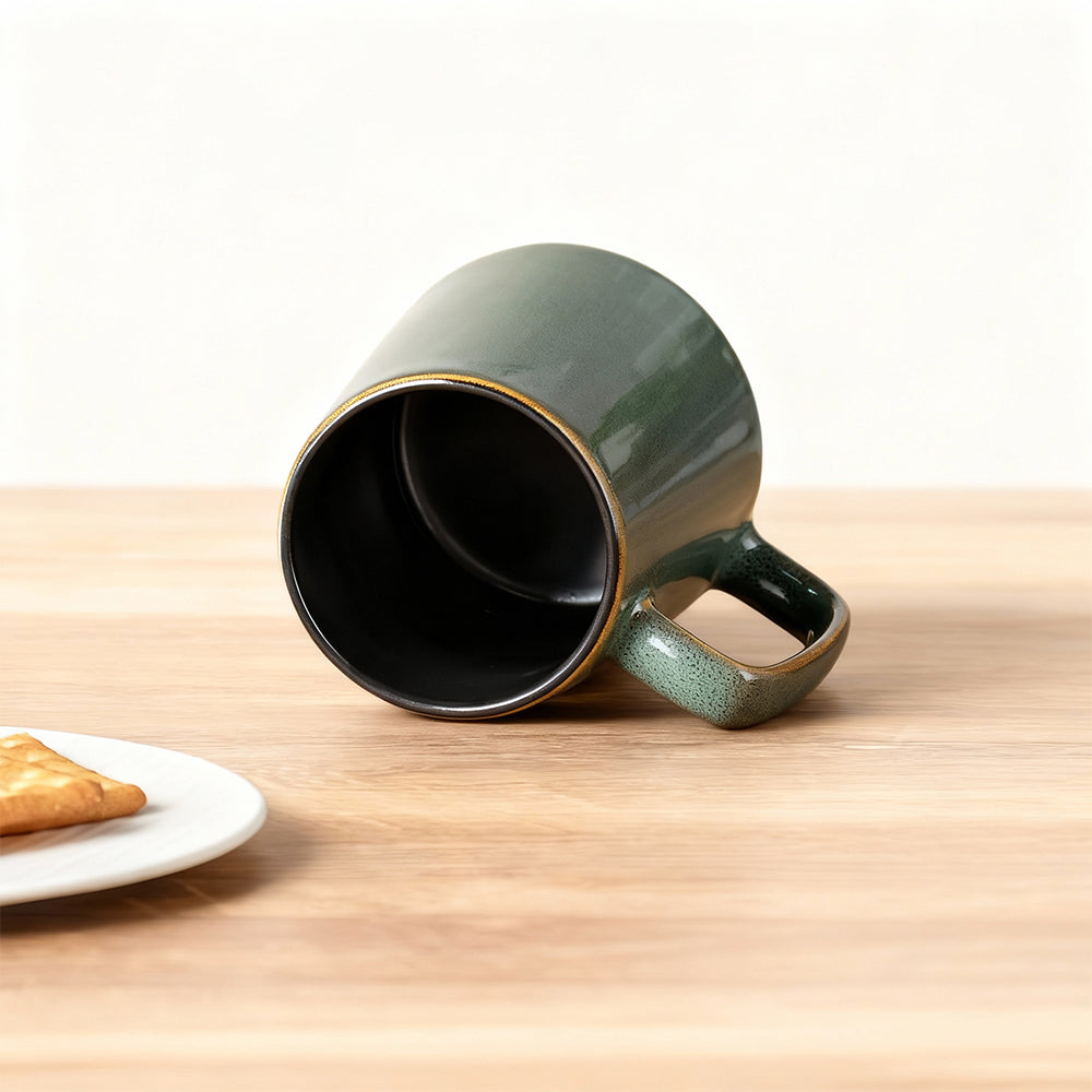 Jumbo 24oz Ceramic Coffee Mug Golden Handle Large Tea Cup for Home and Office