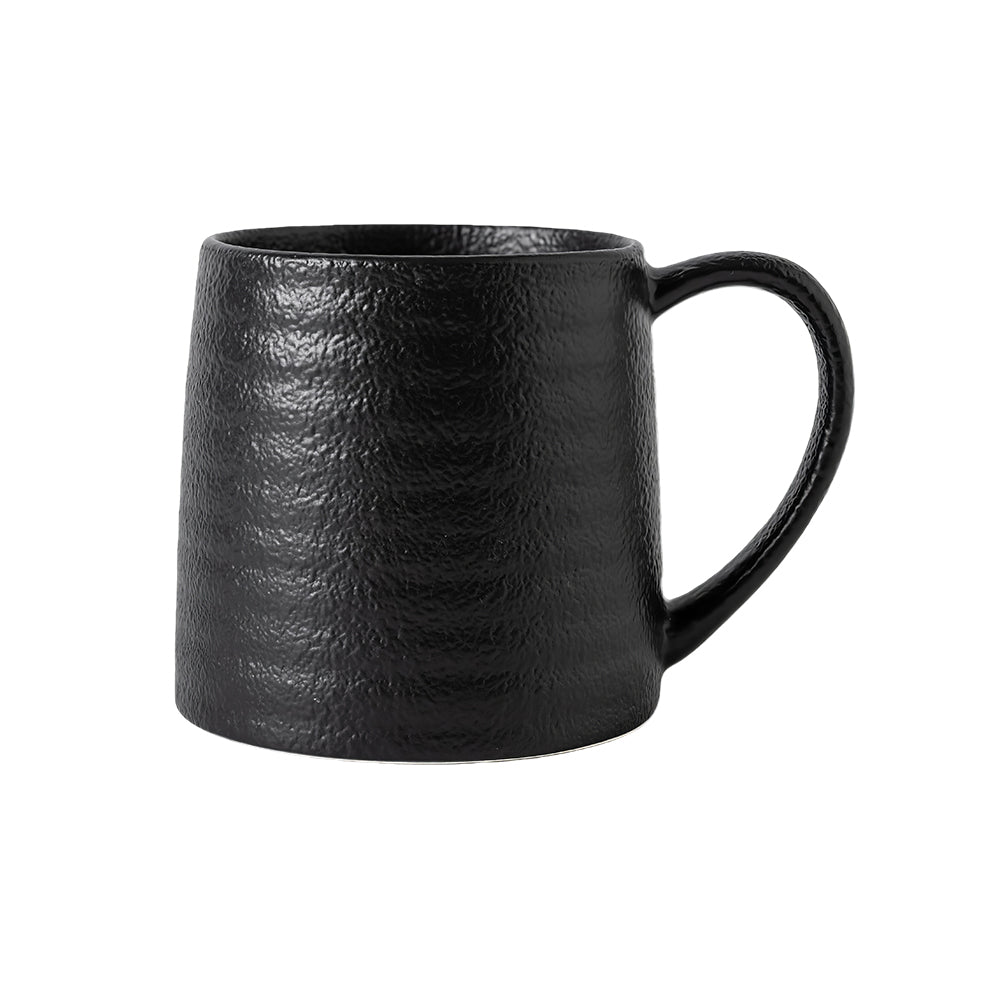 21oz Large Ceramic Coffee Mug Transmutation Glaze with Stripe Pattern