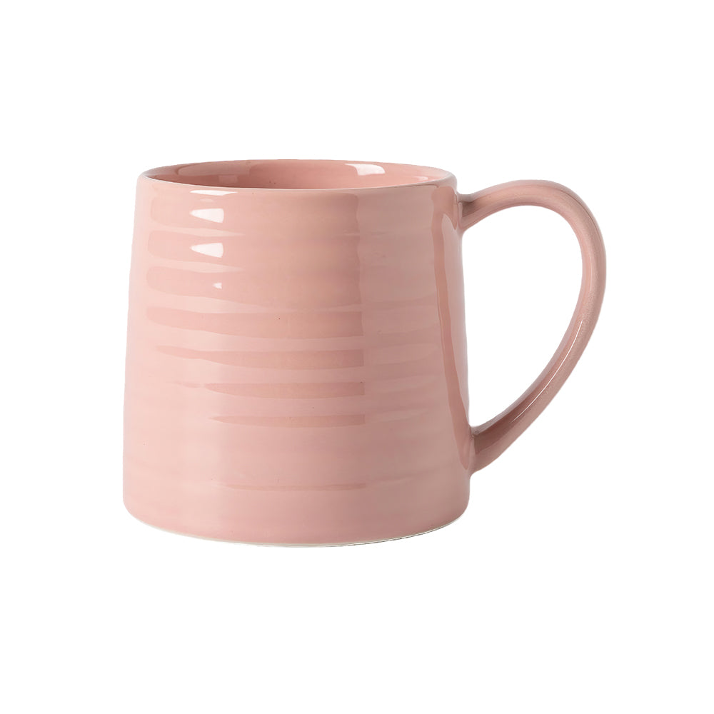 21oz Large Ceramic Coffee Mug Transmutation Glaze with Stripe Pattern