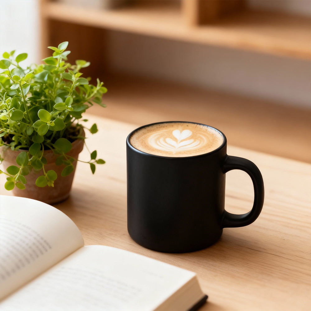 16oz Silicone Coffee Mug Unbreakable Microwave and Dishwasher Safe Classic Black