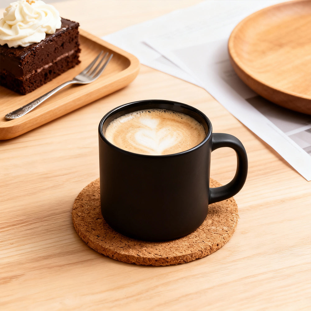 16oz Silicone Coffee Mug Unbreakable Microwave and Dishwasher Safe Classic Black