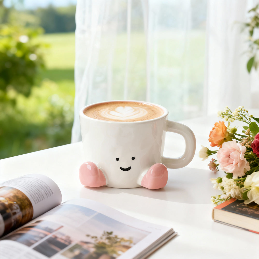 Cute Funny Ceramic Coffee Mug for Women Tea Cup for Office