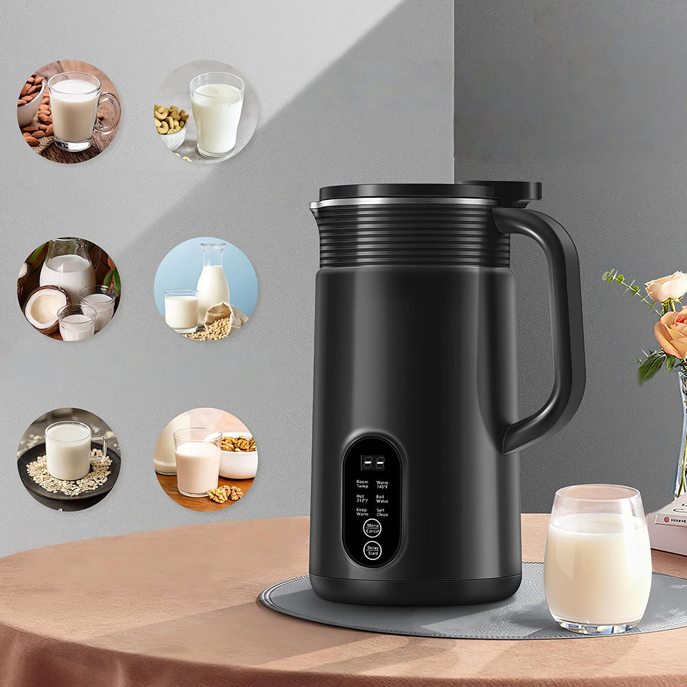 6-in-1 Nut Milk Maker 20oz, Soy Almond Oat Milk Machine with Self Clean